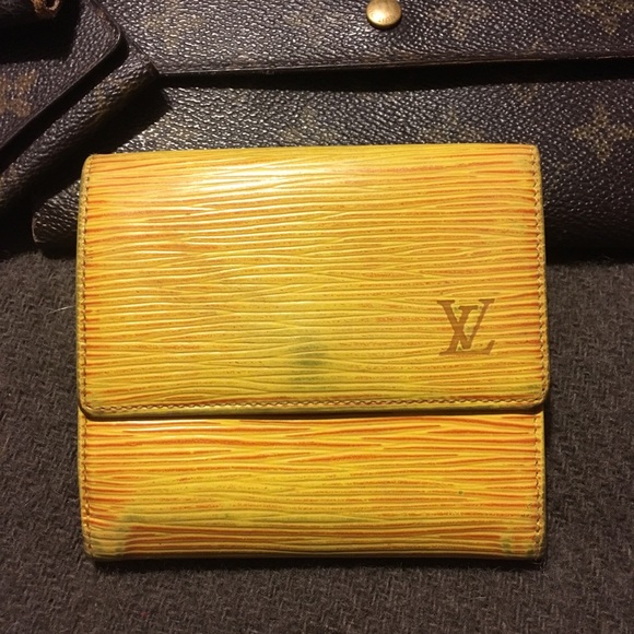 lv yellow wallet